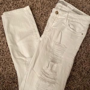 White Guess Ripped Jeans